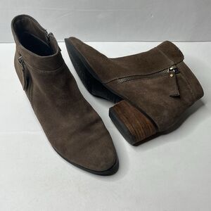 Blondo Isaac Light Brown Suede Waterproof Ankle Boots Shoes Womens Size 7.5 M
